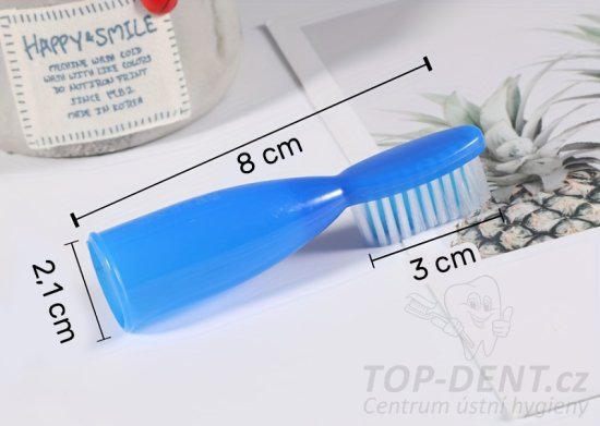 Zubní kartáček pes / kočka, prstový (modrý)