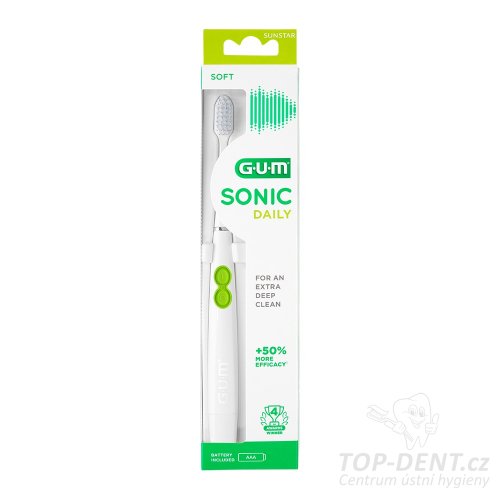 GUM Sonic bateriový sonický zubní kartáček WHITE