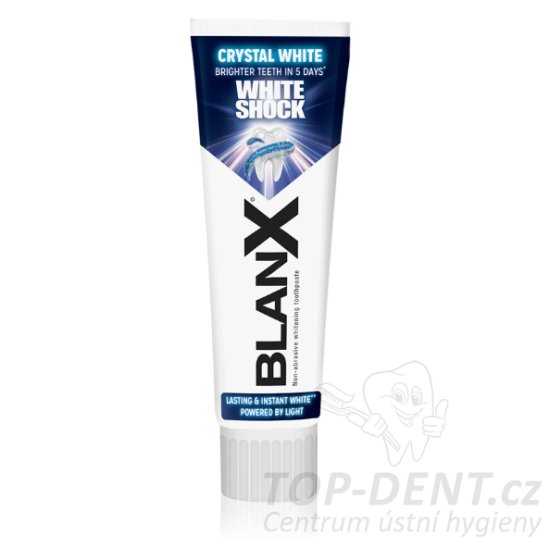 BlanX White Shock Crystal White bělicí zubní pasta, 75 ml
