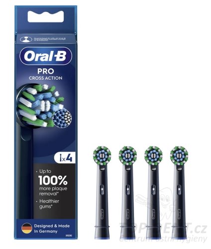 Oral-B PRO Cross Action EB 50RBX-4 náhradné kefky (black), 4ks