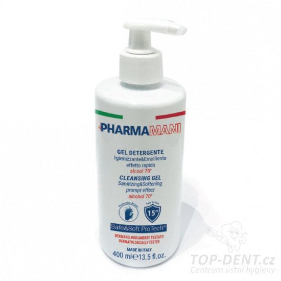 Pharmamani sanitační gel lahvička s pumpičkou, 400ml