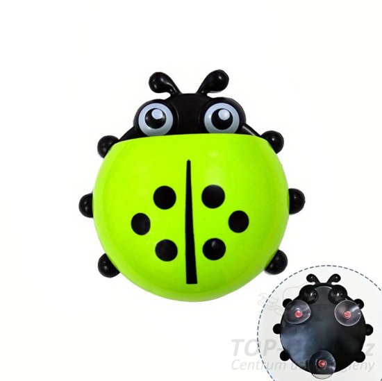 Držák na zubní kartáčky beruška - zelená, 1 ks