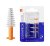 Curaprox CPS 14 Regular ORTHO REFILL medzizubné kefky (oranžové), 4ks (blister)
