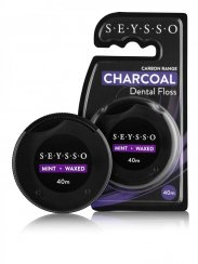 SEYSSO Charcoal bělící zubní nit s čeným uhlím, 40m