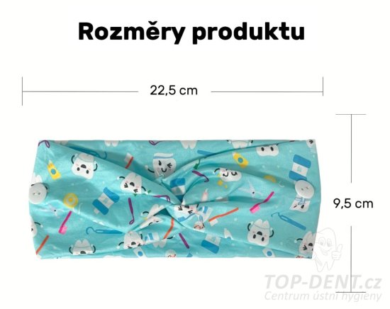 Čelenka s dentálním motivem, 1 ks (vzor 1)