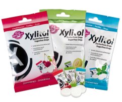 Miradent Xylitol Drops pastilky s xylitolem MELOUN, (60g)