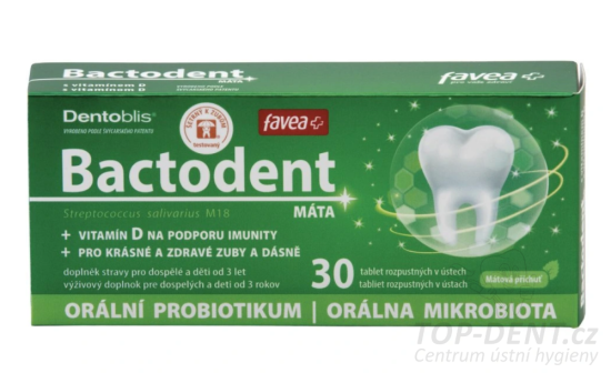 Favea Bactodent orální probiotikum (máta), 30ks