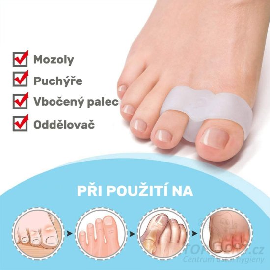 Gelový korektor s dvojitým kroužkem na palec (hallux), béžový, 2 ks