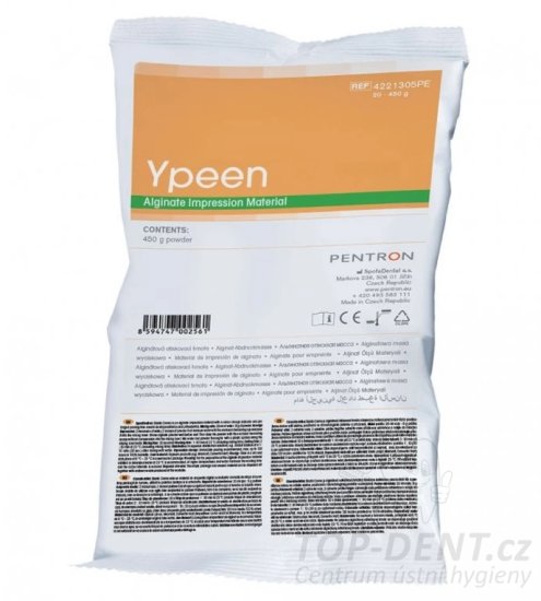 Pentron Ypeen alginátová odtlačková hmota rýchlo tuhnúca, 450g