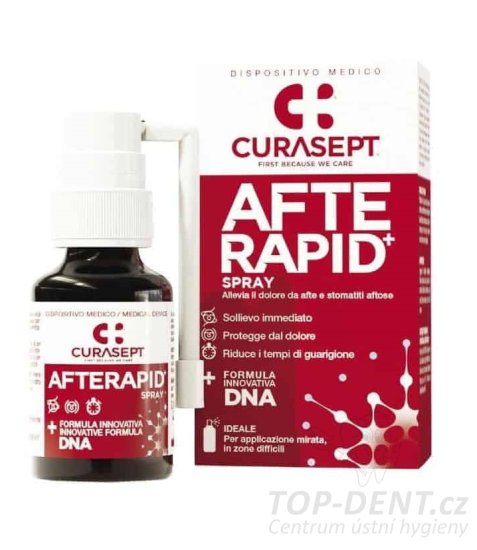 Curasept Afterapid ulevující a ochranný ústní sprej na afty, 15ml