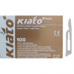 Kiato Carbon skalpelové čepelky fig. 15C, 100 ks