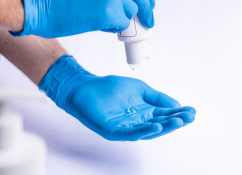 Zarys easyCARE vyšetřovací nitrilové rukavice M (7-8) modré, 100ks