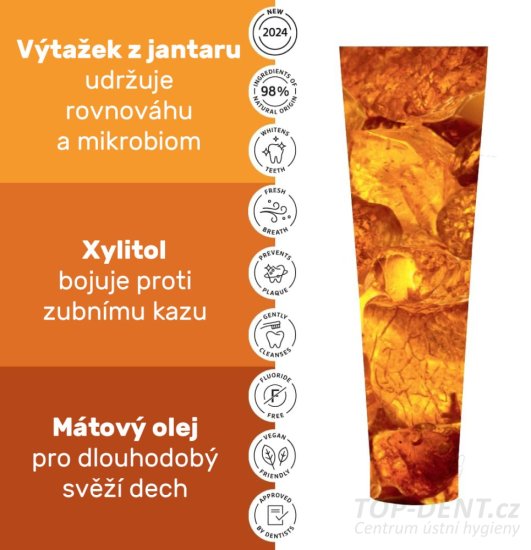 ECODENTA Refreshing Whitening zubná pasta s extraktom z jantáru, 100ml