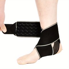 Stahovací bandáž protiskluzová na kotník (černá), 1 ks