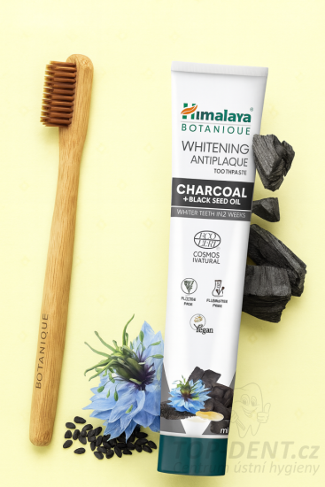 Himalaya Botanique Charcoal Antiplaque bieliaca zubná pasta, 75ml