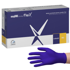 Zarys easyCARE FLEX nitrilové rukavice M (7-8) kobaltová modř, 100ks