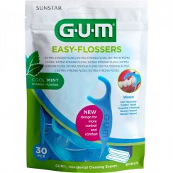 GUM Easy Flosser s mentolovou nití, 30 ks + pouzdro