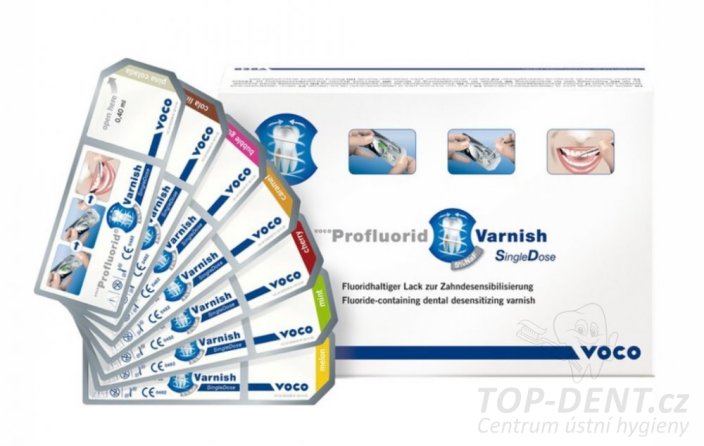 VOCO Profluorid® Varnish jednorázové štětečky MIX příchutí, 48 x 0,40ml