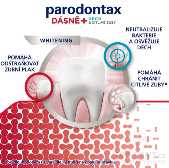 Parodontax Gum+Breath & Sensitivity Whitening zubní pasta, 75ml