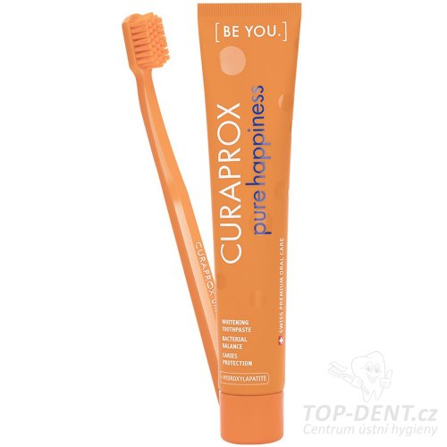 Curaprox Be You bělící zubní pasta Happiness Orange 90ml + CS 5460 Set ::  TOP-DENT Centrum ústnej hygieny
