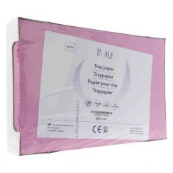 PURE papierové podložky na tácky (ružové), 250ks