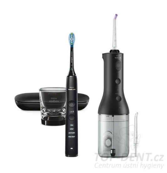 Philips Sonicare 9000 DiamondClean White + Power Flosser Black HX3886/43