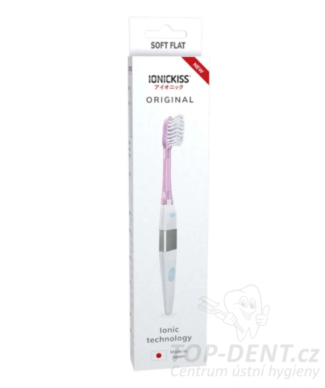 IONICKISS ORIGINAL zubní kartáček, Růžová hlavice SOFT (kónická vlákna)
