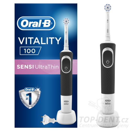 Oral-B Vitality 100 SENSI UltraThin elektrický zubní kartáček BLACK (box)
