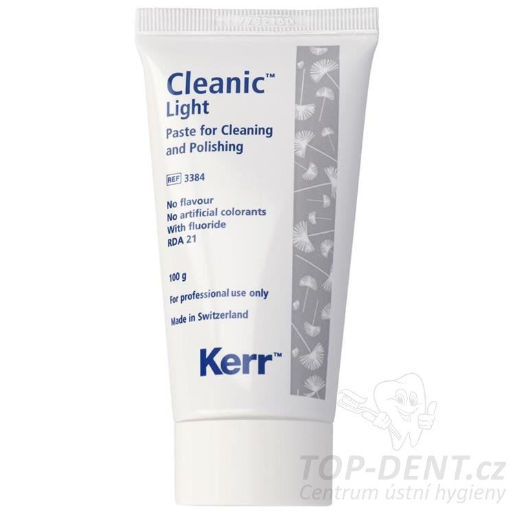KERR Cleanic Light 100g – leštící pasta s fluoridy bez příchuti