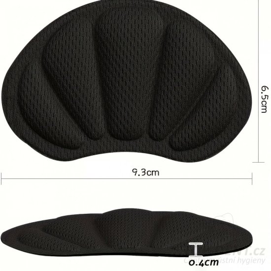 Výstelky do bot za patu - černé, 2 ks