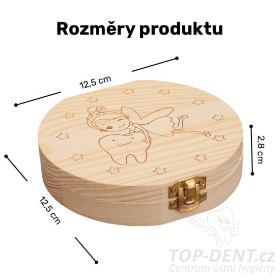 Krabička na dětské zoubky s příslušenstvím (víla)