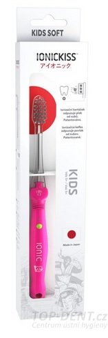 IONICKISS KIDS zubní kartáček růžový, hlavice KIDS SOFT