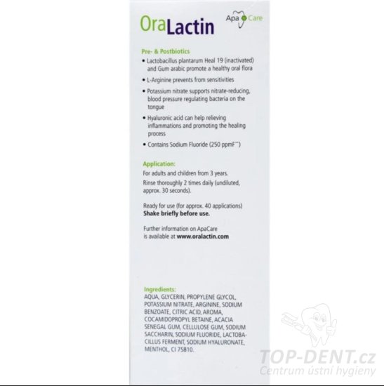 ApaCare OraLactin postbiotická ústní voda, 200ml