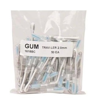 GUM Trav-ler mezizubní kartáčky 2,0 mm (šedé), 50ks