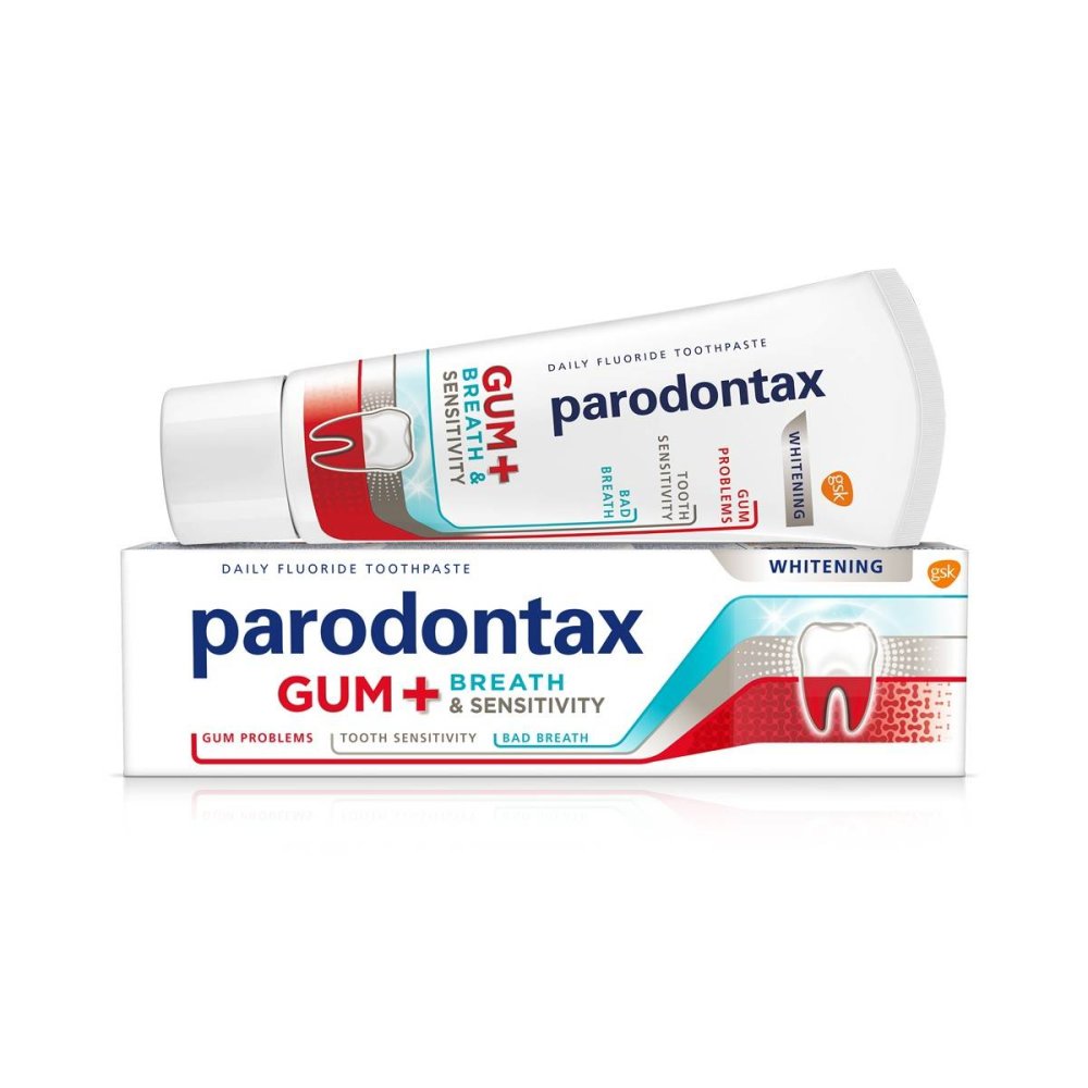 Parodontax Gum+Breath & Sensitivity Whitening zubní pasta, 75ml