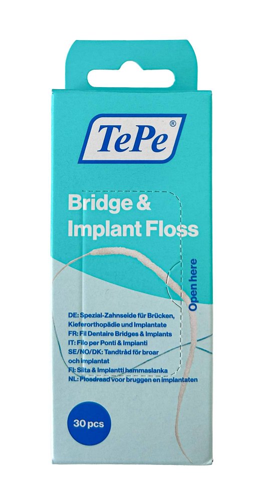 TePe Bridge & Implant Floss zubní nit, 30ks