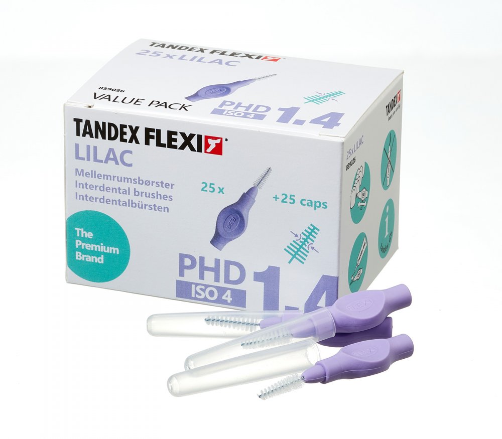 Tandex Flexi mezizubní kartáček 1,4 mm ISO 4 kónické (lila), 25ks