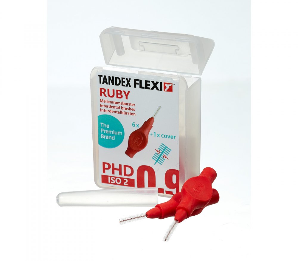 Tandex Flexi mezizubní kartáčky 0,9mm (červené), 6ks