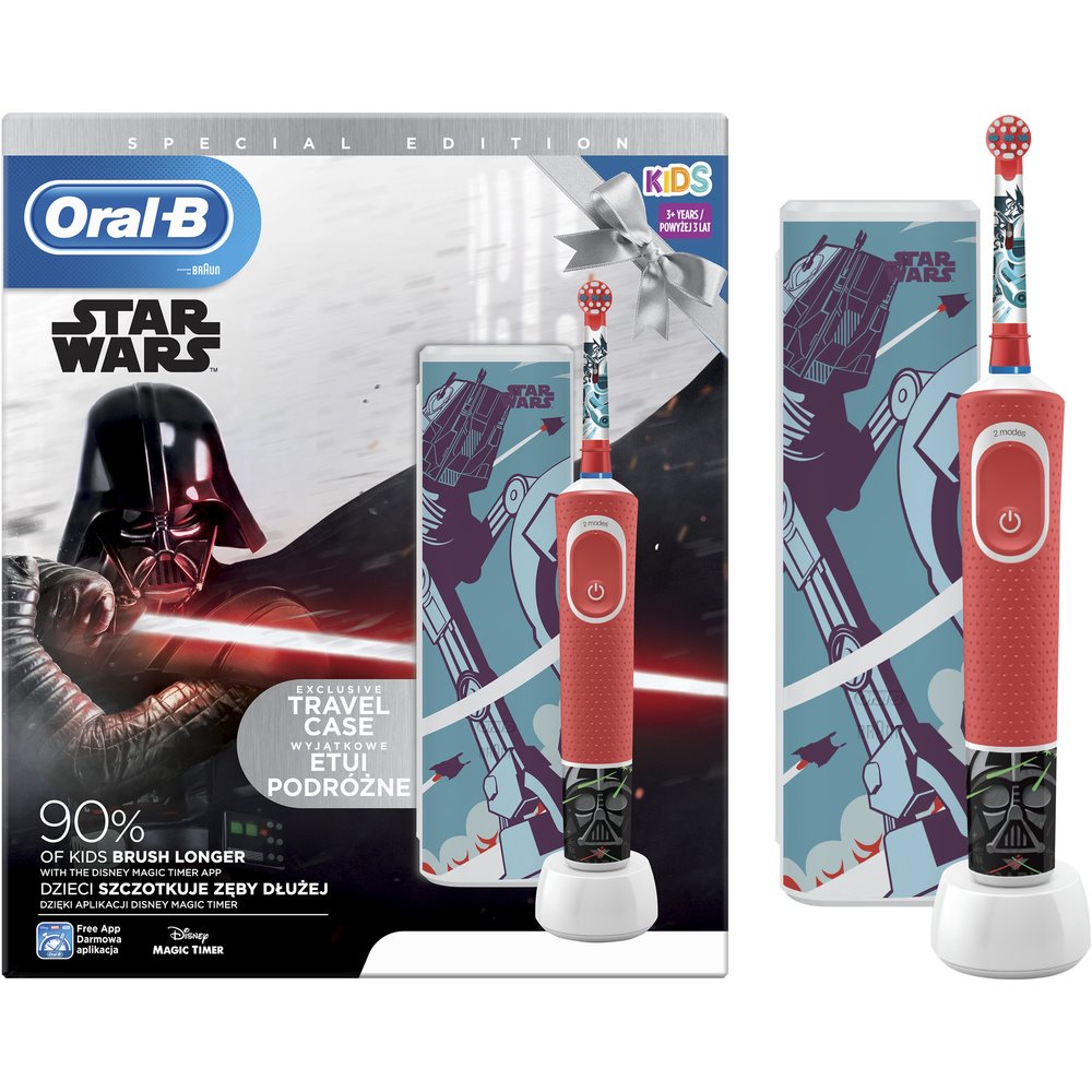 Oral-B Vitality D100 Kids elektrický zubní kartáček STAR WARS + POUZDRO