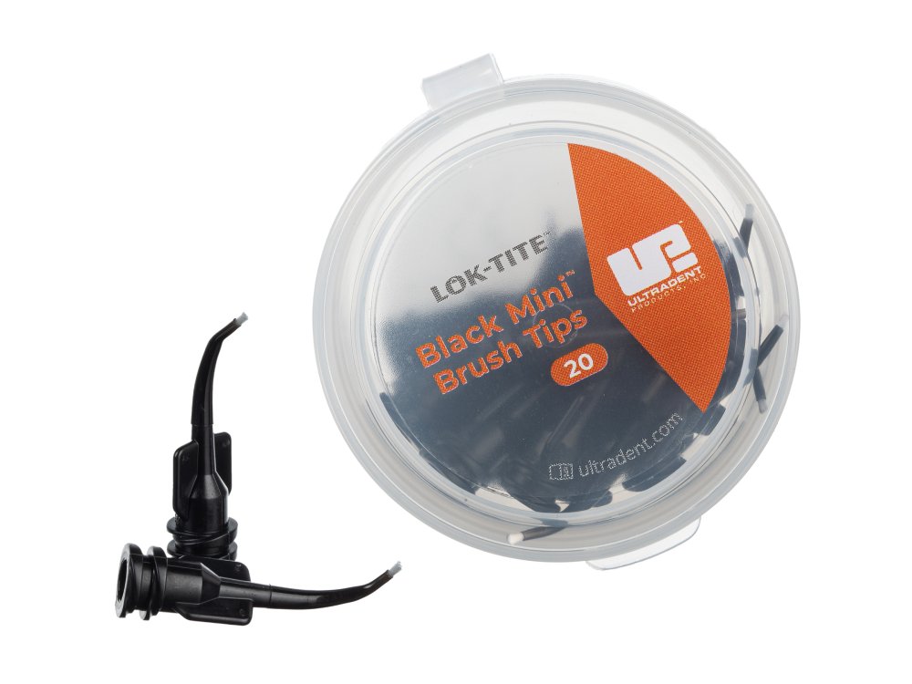 Ultradent Black Mini Brush kanyly, 20 ks