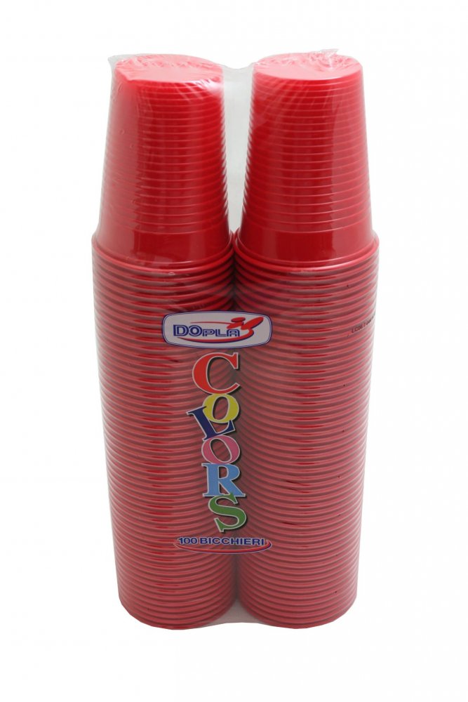 Levně Dopla plastové kelímky (červené) 200ml, 100ks