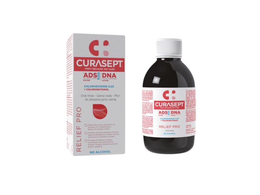 CURASEPT ADS DNA RELIEF PRO ústní voda 200 ml