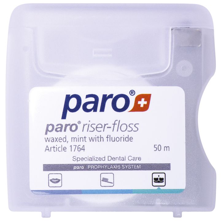 PARO Riser-Floss expandující zubní nit (mint + fluoridy), 50m