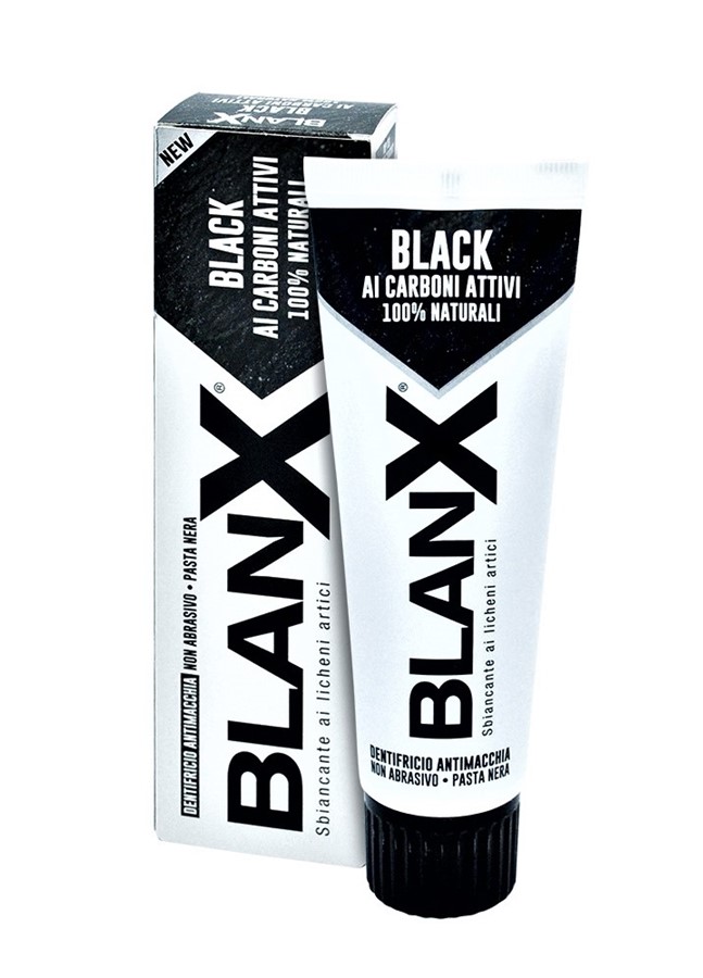 BlanX BLACK bělící zubní pasta s aktivním černým uhlím, 75ml