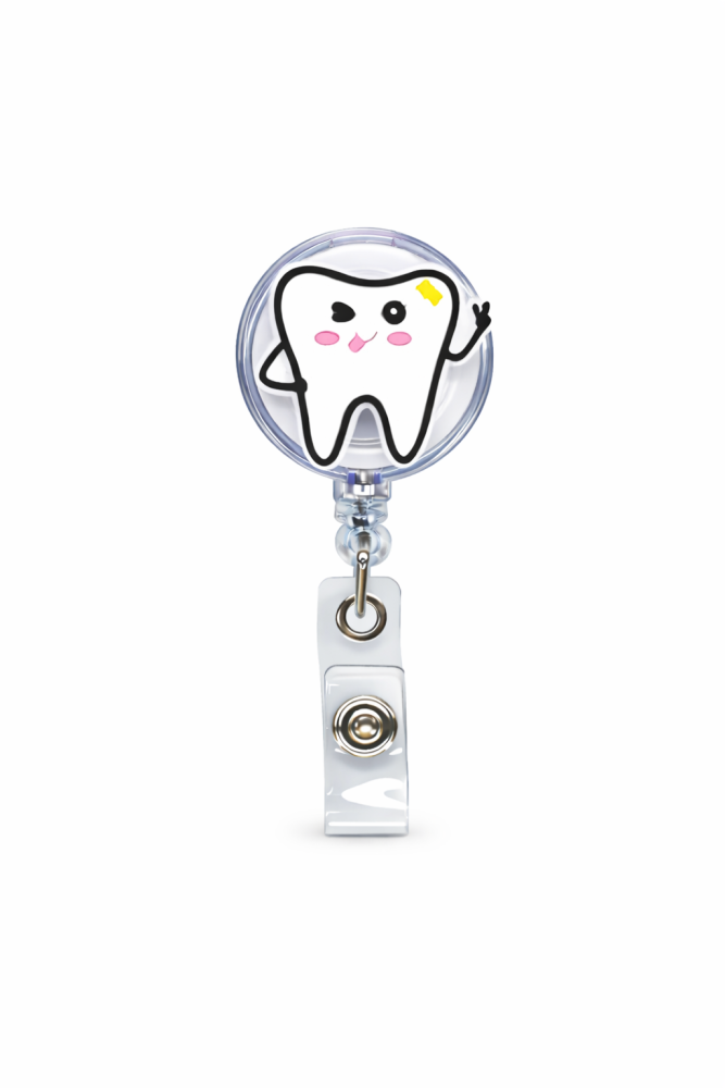 Levně Navíjecí klip pro visačku, 1 ks (vzory dental) Mrkající zub