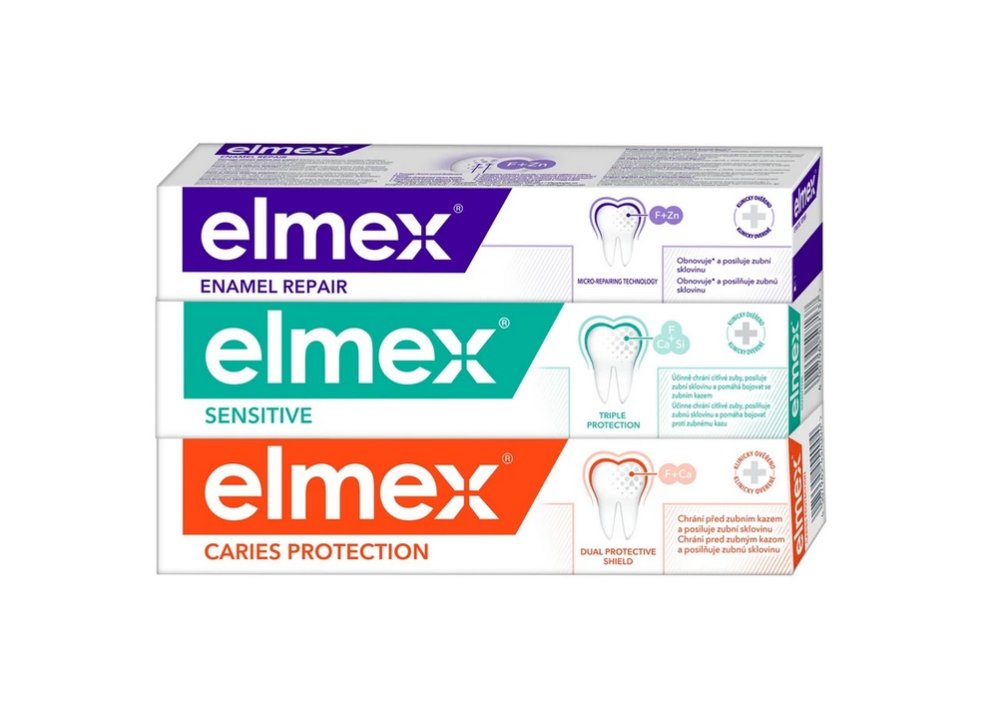 Elmex MIX zubní pasty, 3x75ml