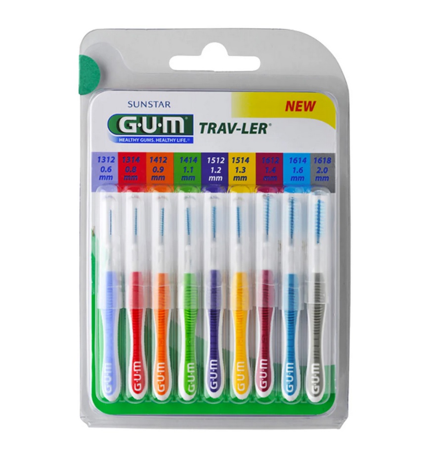 GUM Trav-ler mezizubní kartáčky MIX (0.6-2.6mm), 9 ks