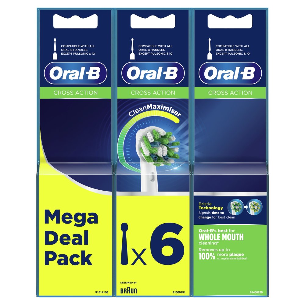 Oral-B Cross Action CleanMaximiser 2+2+2 náhradní kartáčky, 6ks