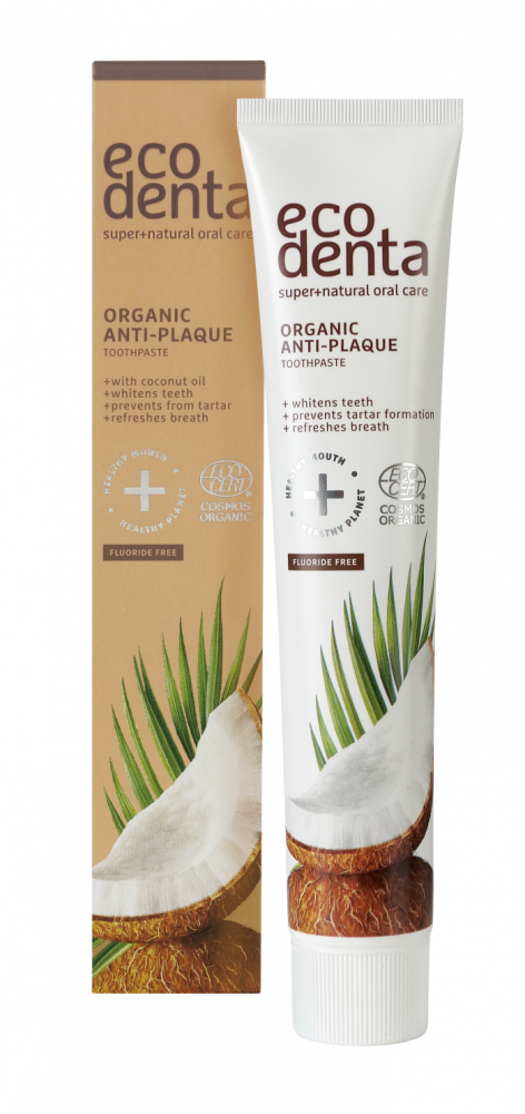 ECODENTA Certifikovaná BIO zubní pasta proti plaku s kokosovým olejem 75 ml
