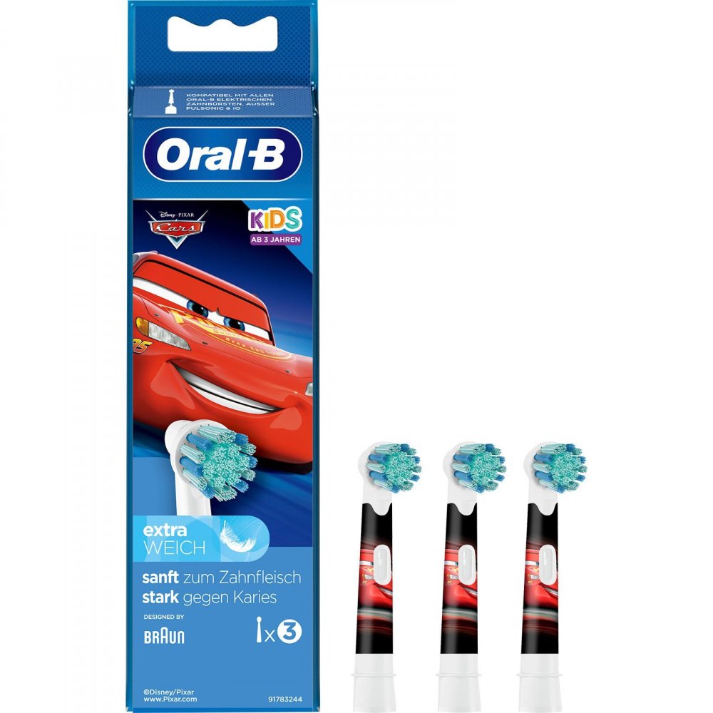 Oral-B Kids EB10-3 Extra soft náhradní hlavice Cars, 3ks